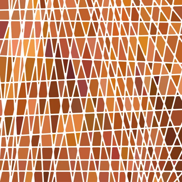 Abstracte Vector Glas Lood Mozaïek Achtergrond Oranje Bruin — Stockvector