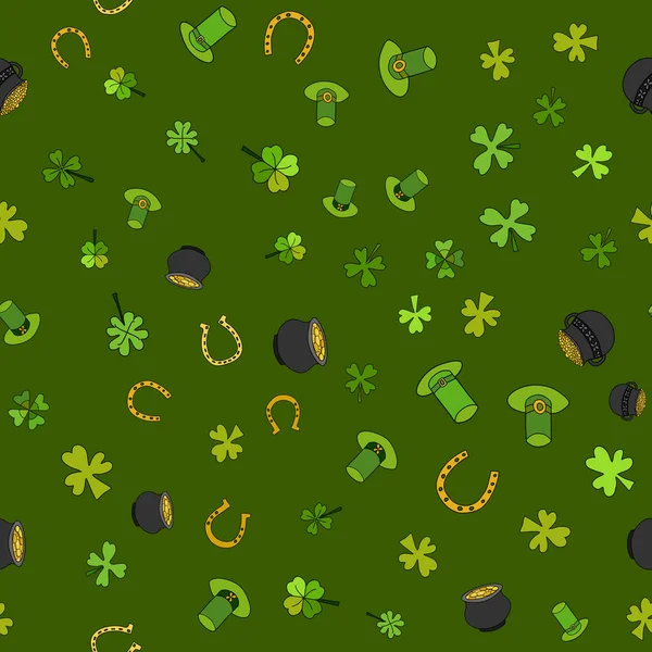 Saint Patrick Vecteur Fête Sans Couture — Image vectorielle