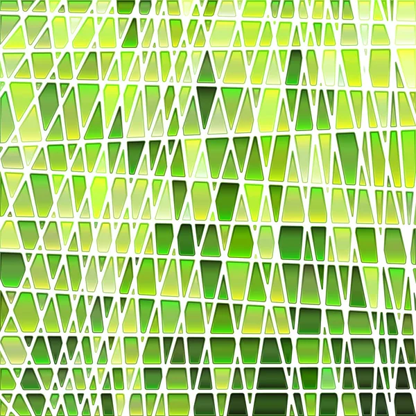 Astratto Vettore Vetrate Mosaico Sfondo Verde Brillante — Vettoriale Stock