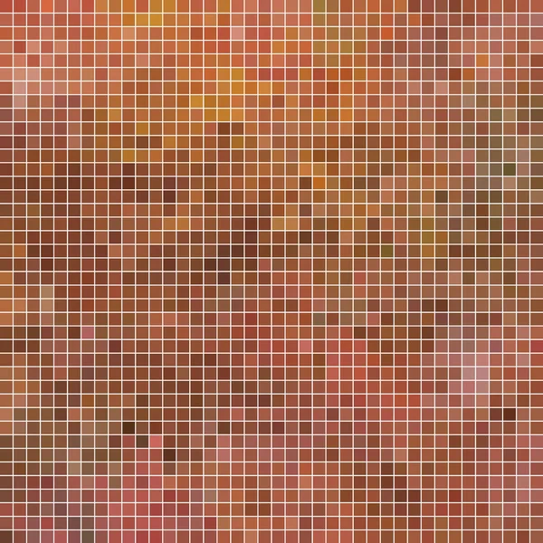 Abstraktní Vektorový Čtvercový Pixel Mozaika Pozadí Hnědá — Stockový vektor