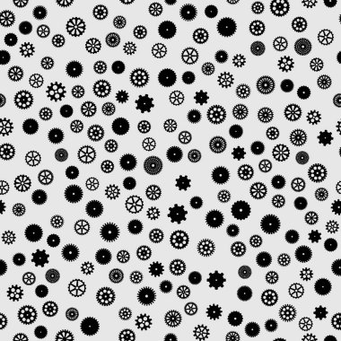 soyut vektör siyah düz vitesler pürüzsüz desen