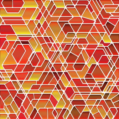 soyut vektör boyalı cam mozaik arkaplan - kırmızı ve turuncu