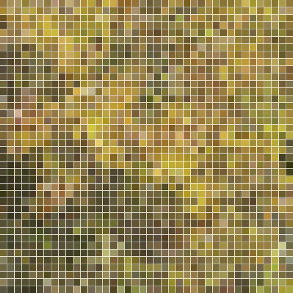 Abstract Vector Square Pixel Mosaic Background Green Yellow — Stock Vector