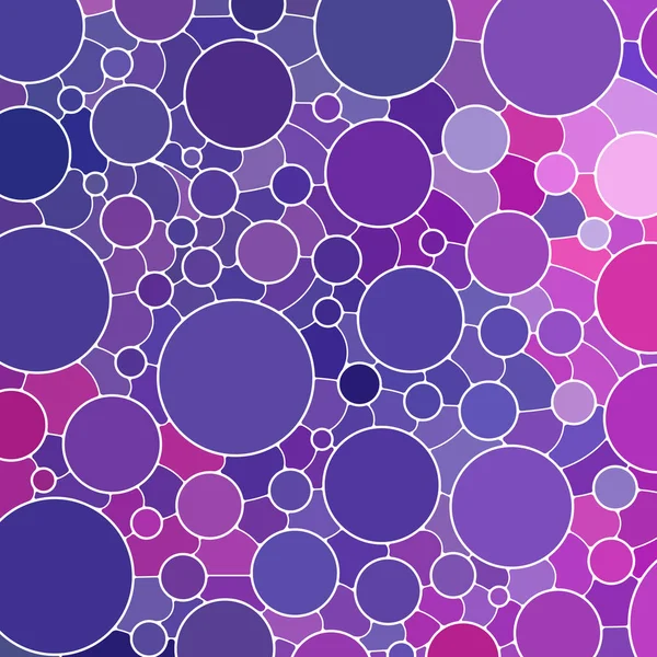 Abstract Vector Stained Glass Mosaic Background Purple Violet Circles — Stock Vector