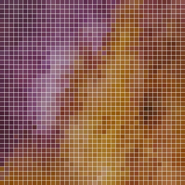 Abstracte Vector Vierkante Pixel Mozaïek Achtergrond Violet Geel — Stockvector