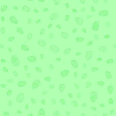 Karalama vektörü paskalya yumurtaları düzensiz düzensiz desen - açık yeşil