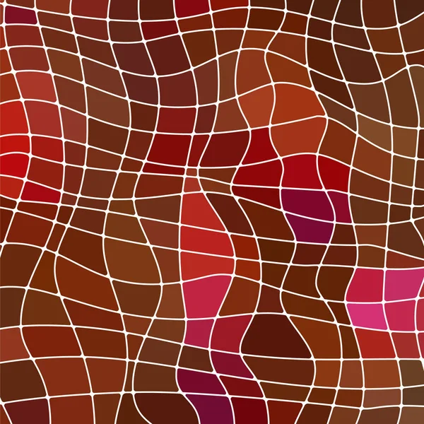 Abstraktní Vektorové Mozaiky Barevného Skla Červené Hnědé — Stockový vektor
