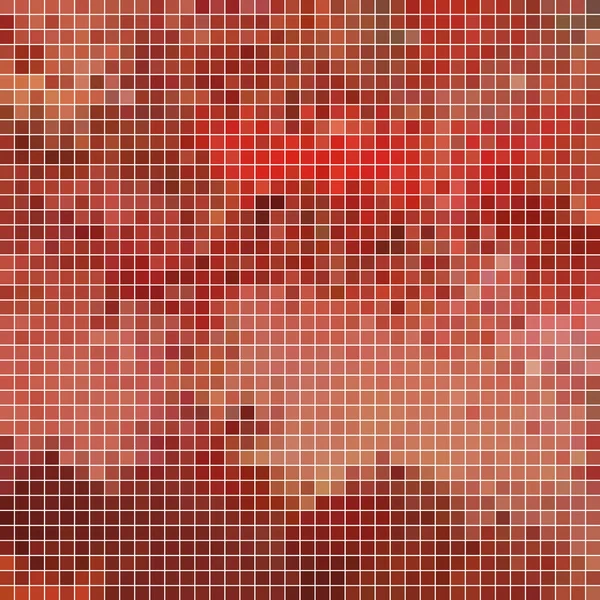 Abstract Vector Met Vierkante Pixels Mozaïek Achtergrond Rood — Stockvector
