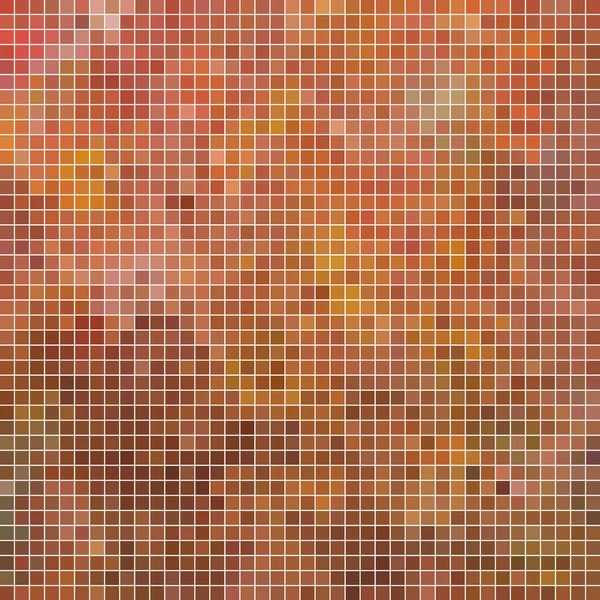Abstract Vector Square Pixel Mosaic Background Orange — Stock Vector