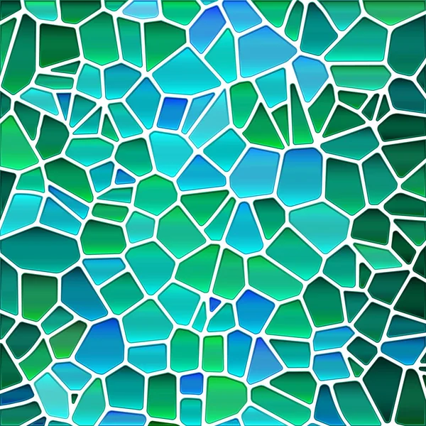 Vector Abstracto Manchado Vidrio Mosaico Fondo Verde Azul — Archivo Imágenes Vectoriales