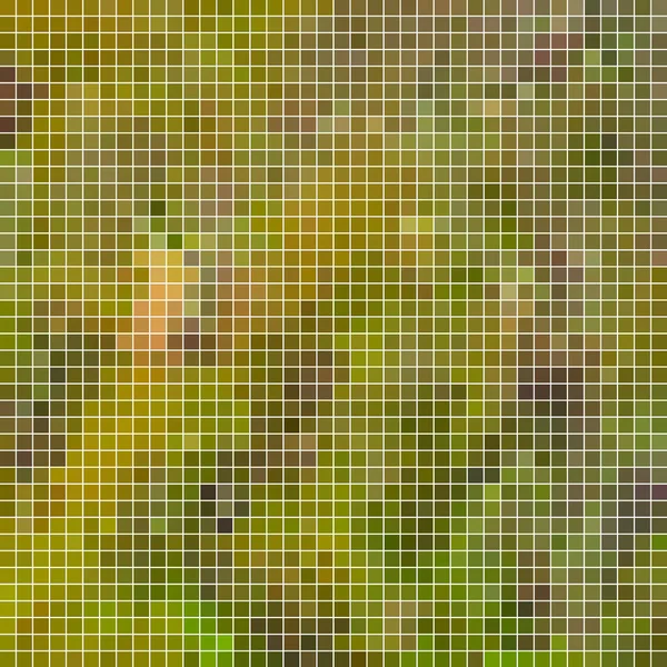 Abstract Vector Square Pixel Mosaic Background Green — Stock Vector