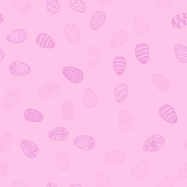 Doodle Διάνυσμα Πασχαλινά Αυγά Χαοτική Αδιάλειπτη Μοτίβο Ροζ — Διανυσματικό Αρχείο