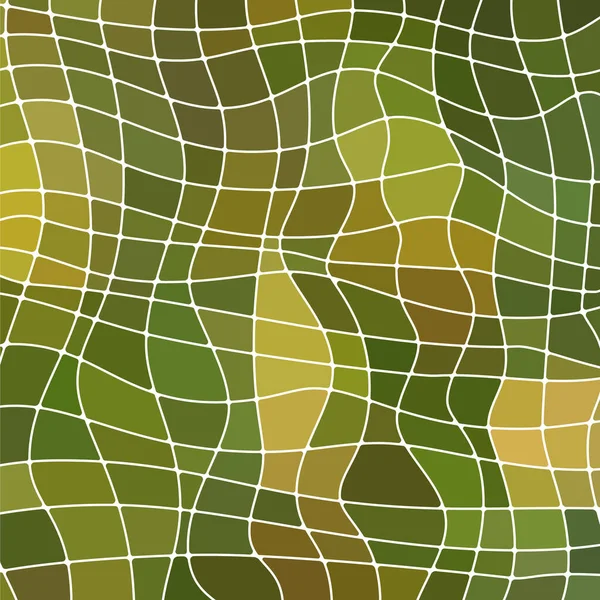 Абстрактний Векторний Вітражний Мозаїчний Фон Зелений Коричневий — стоковий вектор