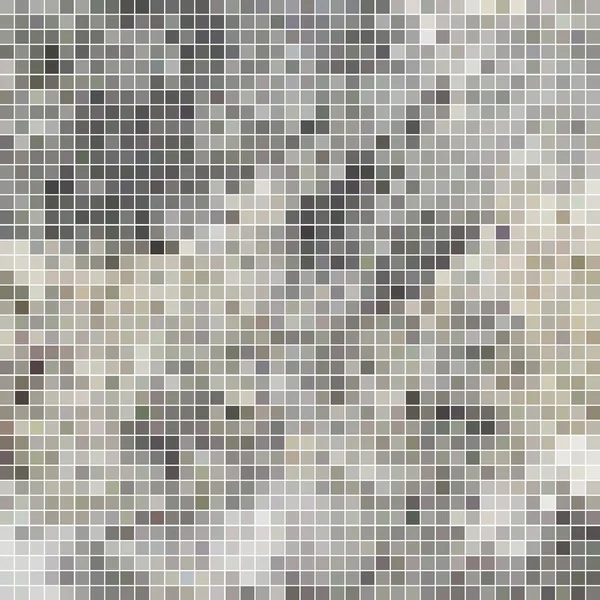 Abstract Vector Square Pixel Mosaic Background Gray — Stock Vector