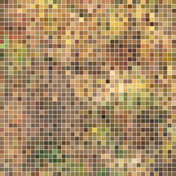 Abstract Vector Square Pixel Mosaic Background Brown — Stock Vector