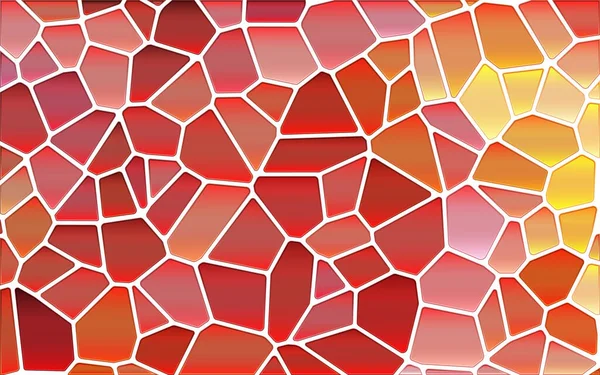 Abstrait Vecteur Teinté Verre Mosaïque Fond Rouge Orange — Image vectorielle