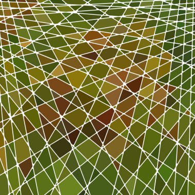 soyut vektör boyalı cam mozaik arkaplan - yeşil ve kahverengi