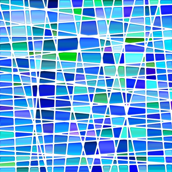 Vetor Abstrato Fundo Mosaico Vidro Manchado Azul Brilhante — Vetor de Stock