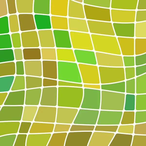 抽象ベクトルステンドグラスモザイク背景 緑と黄色 — ストックベクタ
