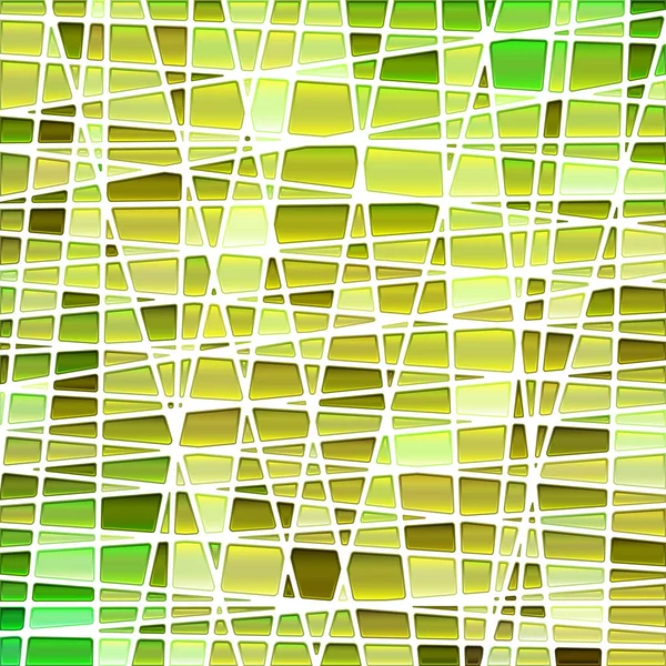 Astratto Vettore Vetrate Mosaico Sfondo Verde Marrone — Vettoriale Stock