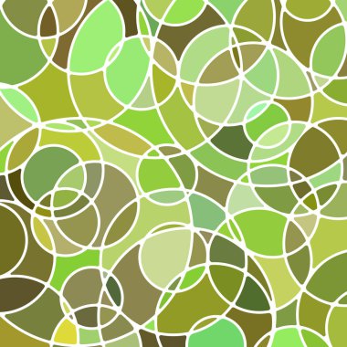 soyut vektör boyalı cam mozaik arkaplan - yeşil daireler