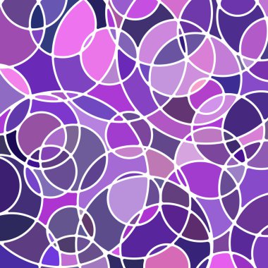soyut vektör boyalı cam mozaik arkaplan - mor ve mor daireler
