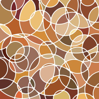soyut vektör boyalı cam mozaik arkaplan - kahverengi daireler