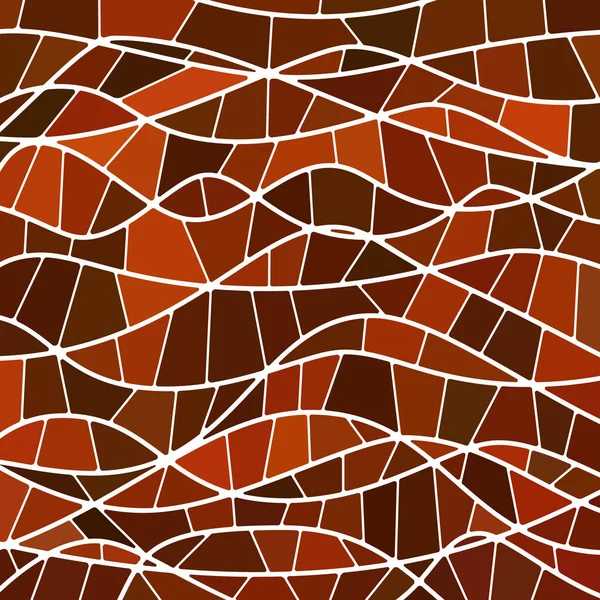 Astratto Vettore Vetrate Mosaico Sfondo Rosso Arancione — Vettoriale Stock