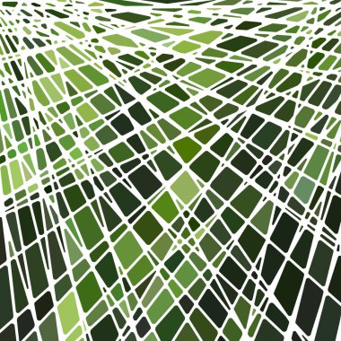 soyut vektör boyalı cam mozaik arkaplan - açık ve koyu yeşil