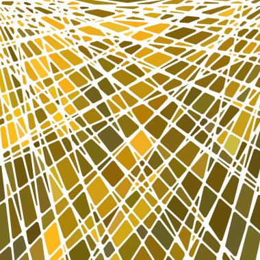 soyut vektör boyalı cam mozaik arkaplan - sarı ve kahverengi