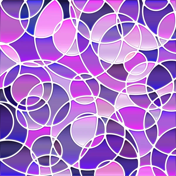 抽象ベクトルステンドグラスモザイク背景 紫と紫の円 — ストックベクタ