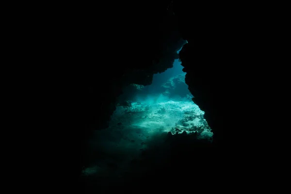 Dark Underwater Cave