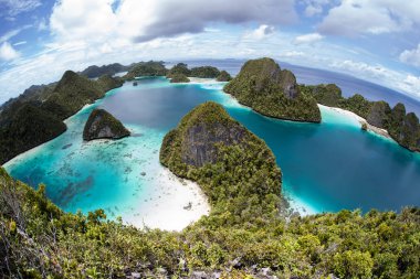Raja Ampat muhteşem kireçtaşı Adaları
