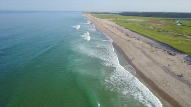 Cape Cod 海滩空中观看 — 图库视频影像