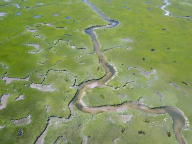 Cape Cod sulak alanların havadan görüntü