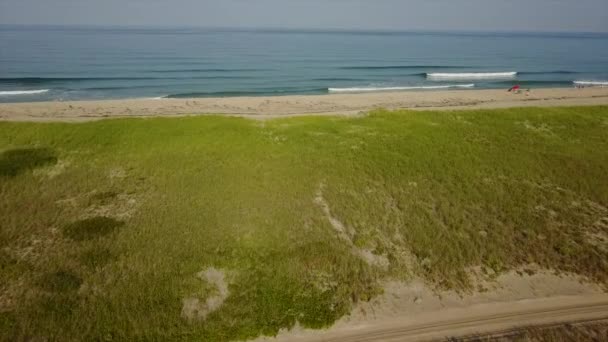 Dunes and Atlantic Ocean on Cape Cod — Stok Video