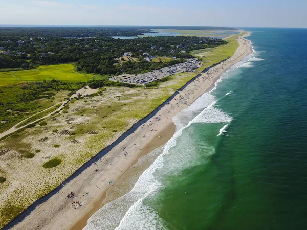 Повітряні зображення красивого пляжу Cape Cod — стокове фото