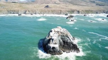Sonoma kıyı şeridi Kuzey Kaliforniya'da hava görüntüleri