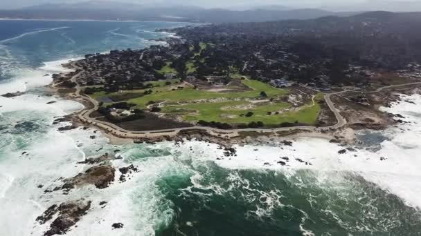 Filmagem aérea da Península de Monterey — Vídeo de Stock