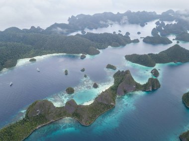 Wayag, Raja Ampat, bulunan kireçtaşı Adaları muhteşem bir tropikal lagün Doğu Endonezya uzak bir bölümünü surround. Bu güzel bölgede olağanüstü deniz biyoçeşitliliği için bilinen.
