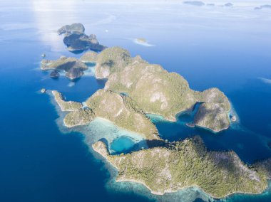 Misool, Raja Ampat dramatik kireçtaşı adalar sağlıklı, sığ resifleri ile çevrilidir. Bu bölge Doğu Endonezya deniz biyoçeşitliliği nedeniyle Mercan Üçgeni kalbinde olarak bilinir.