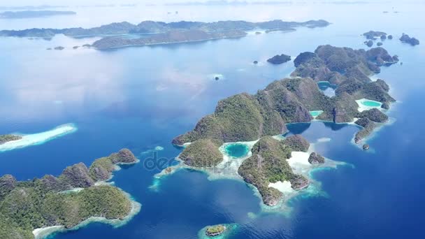 Raja Ampat inanılmaz kireçtaşı Adaları — Stok video