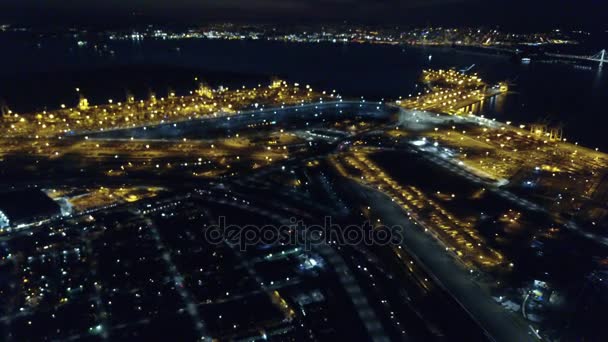 东海湾, 加利福尼亚在晚上 — 图库视频影像