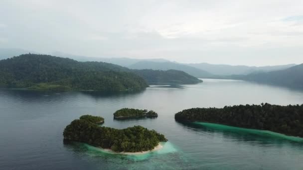 Luftaufnahmen von den Inseln Raja Ampat — Stockvideo