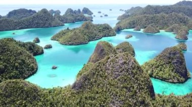 Wayag, Raja Ampat kireçtaşı Adaları Hava görüntüleri