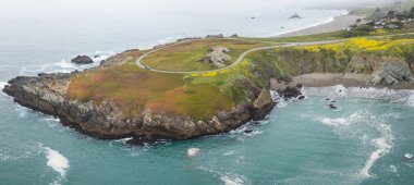 Pasifik Okyanusu'nun soğuk sularına karşı güzel Kuzey California sahil şeridi Sonoma yıkayın. San Francisco, kuzeyinde doğal yörenin ünlü otoyol bir erişilemez.