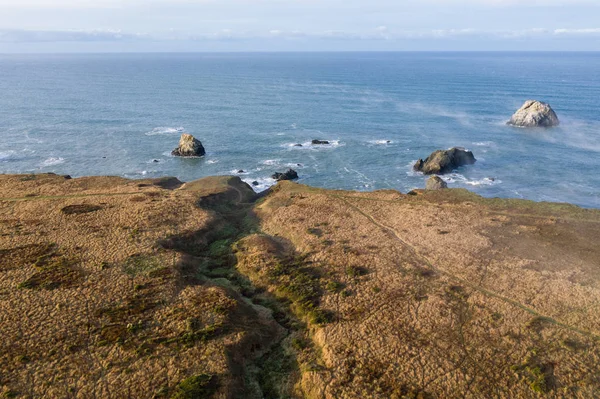 Koude Stille Oceaan Spoelt Langs Schilderachtige Kustlijn Van Noord Californië — Stockfoto