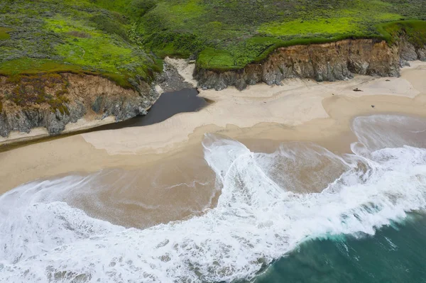 Tichý Oceán Nekonečně Spláchne Proti Malebné Pláži Severní Kalifornii Tato — Stock fotografie