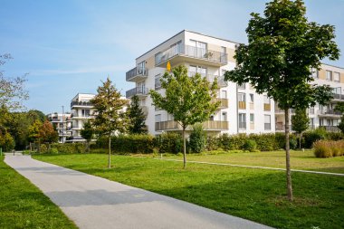 Yeni apartman - yeşil bir kentsel yerleşim modern konut geliştirme