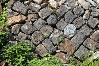 Arka plan için eski kaya duvarının dokusu